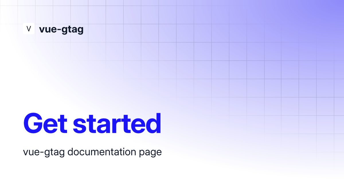 Get started | vue-gtag